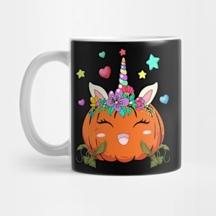Cute Unicorn Pumpkin For Halloween Girls Mug